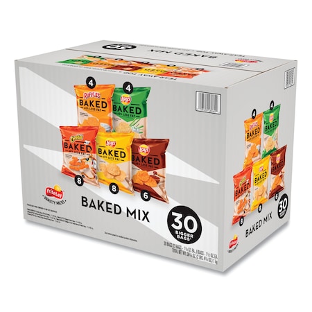 Frito-Lay Baked Variety, BBQ/Crunchy/Cheddar and SC/Classic/SC and Onion, PK30 92268
